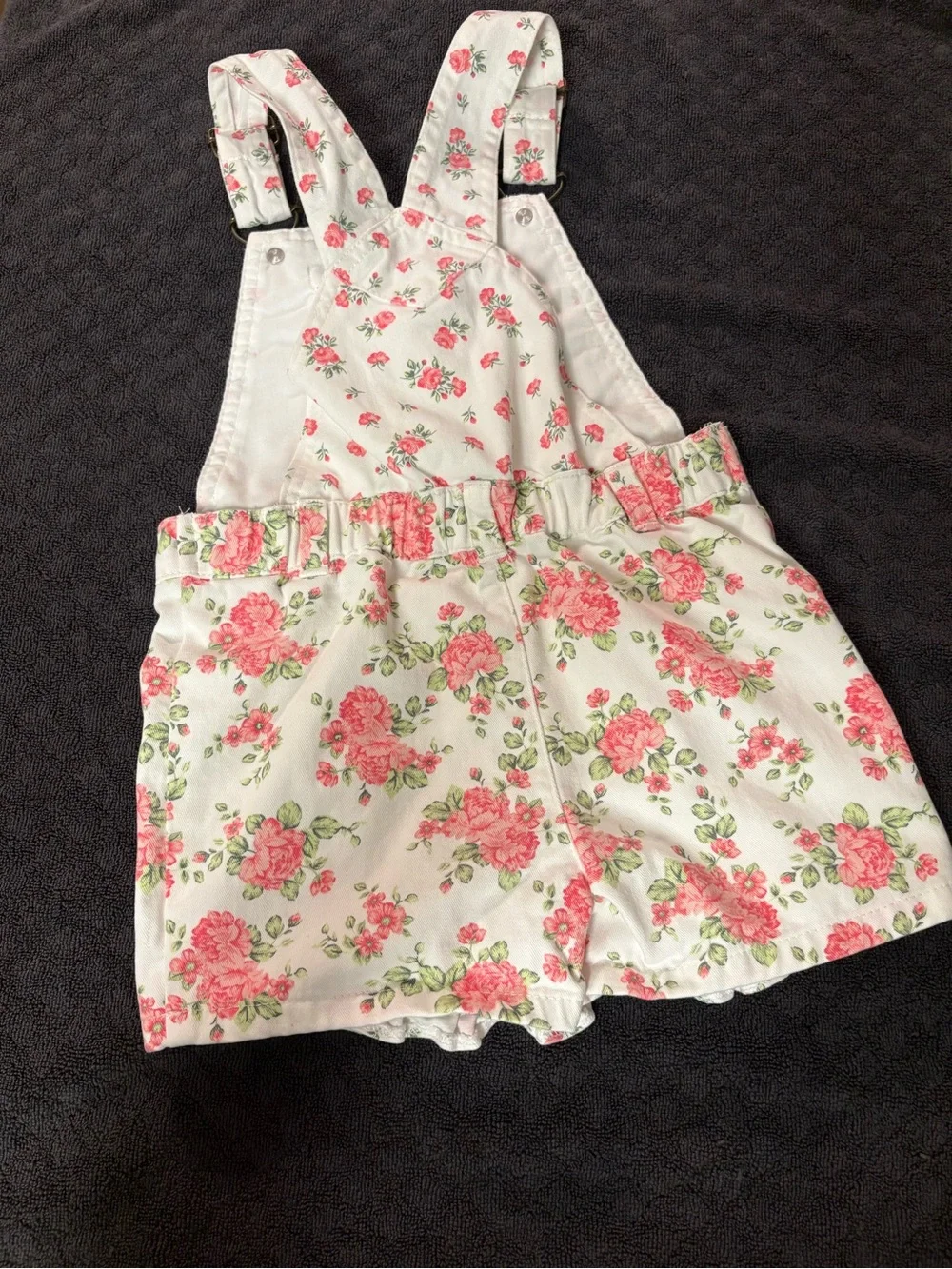 Little Girl Floral Pink‎ Rose Overall Skort Size 4